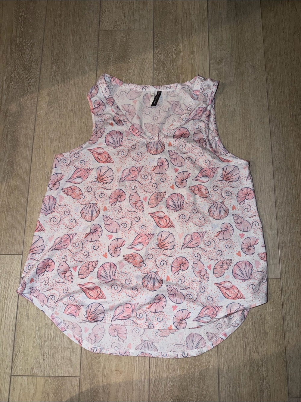 Sleeveless Shell-Print pajamas medium